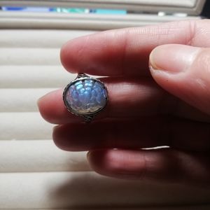 Natural labradorite silver ring